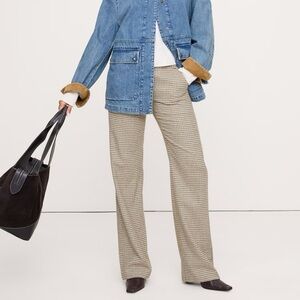 Banana Republic Mid-rise straight Italian flannel belted pant